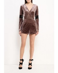 Темно-коричневый комбинезон с шортами от LOST INK