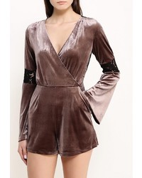 Темно-коричневый комбинезон с шортами от LOST INK