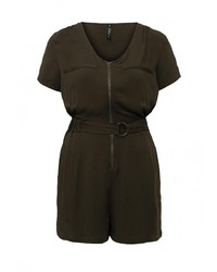 Темно-коричневый комбинезон с шортами