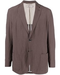 Мужской темно-коричневый льняной пиджак от Agnona