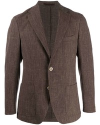 Мужской темно-коричневый льняной пиджак от Eleventy