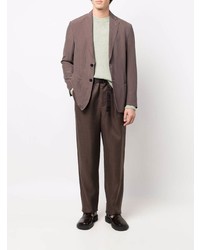 Мужской темно-коричневый льняной пиджак от Agnona