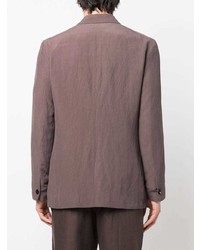 Мужской темно-коричневый льняной пиджак от Agnona