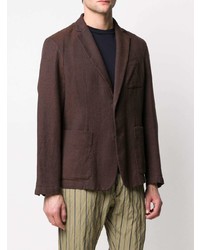 Мужской темно-коричневый льняной пиджак от Barena