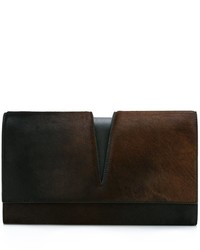 Темно-коричневый меховой клатч от Jil Sander