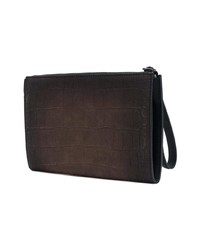 Мужской темно-коричневый мужской клатч от Salvatore Ferragamo