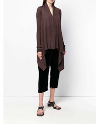 Женский темно-коричневый открытый кардиган от Rick Owens