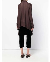 Женский темно-коричневый открытый кардиган от Rick Owens