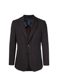 Мужской темно-коричневый пиджак в вертикальную полоску от Cerruti 1881