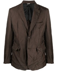 Мужской темно-коричневый пиджак в вертикальную полоску от Comme des Garcons Homme Deux
