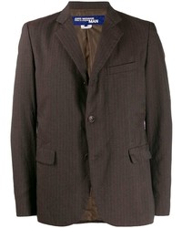 Мужской темно-коричневый пиджак в вертикальную полоску от Junya Watanabe MAN