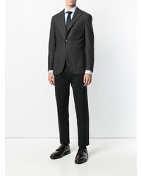 Мужской темно-коричневый пиджак в клетку от Barba