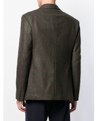 Мужской темно-коричневый пиджак в клетку от Lardini