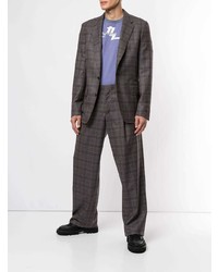 Мужской темно-коричневый пиджак в клетку от Kolor