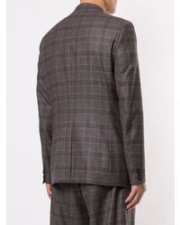 Мужской темно-коричневый пиджак в клетку от Kolor