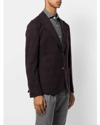 Мужской темно-коричневый пиджак в клетку от Eleventy