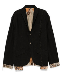 Темно-коричневый пиджак в стиле пэчворк