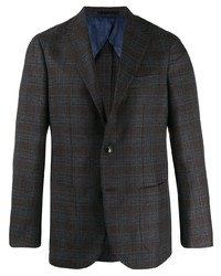 Мужской темно-коричневый пиджак в шотландскую клетку от Barba