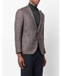 Мужской темно-коричневый пиджак в шотландскую клетку от Corneliani