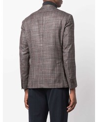 Мужской темно-коричневый пиджак в шотландскую клетку от Corneliani