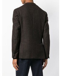 Мужской темно-коричневый пиджак в шотландскую клетку от Lardini