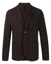 Мужской темно-коричневый пиджак в шотландскую клетку от Harris Wharf London