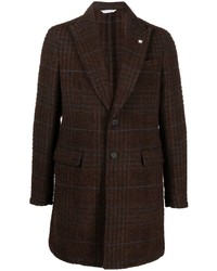 Мужской темно-коричневый пиджак в шотландскую клетку от Manuel Ritz
