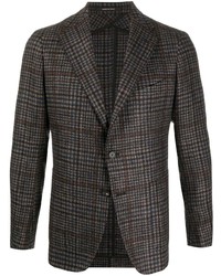 Мужской темно-коричневый пиджак в шотландскую клетку от Tagliatore