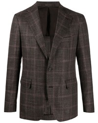 Мужской темно-коричневый пиджак в шотландскую клетку от Tagliatore