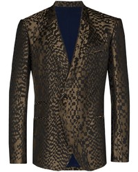 Мужской темно-коричневый пиджак с принтом от Haider Ackermann