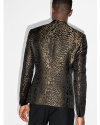 Мужской темно-коричневый пиджак с принтом от Haider Ackermann