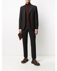 Мужской темно-коричневый пиджак с узором "в ёлочку" от Tagliatore