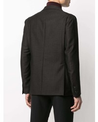 Мужской темно-коричневый пиджак с узором "в ёлочку" от Tagliatore