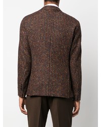 Мужской темно-коричневый пиджак с узором "гусиные лапки" от Manuel Ritz