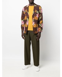 Мужской темно-коричневый пиджак с цветочным принтом от Scotch & Soda