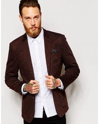 Мужской темно-коричневый пиджак от Asos