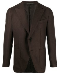 Мужской темно-коричневый пиджак от Caruso
