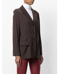 Женский темно-коричневый пиджак от Moschino Vintage