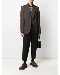 Мужской темно-коричневый пиджак от Lemaire