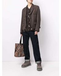 Мужской темно-коричневый пиджак от Undercover