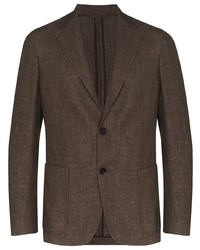 Мужской темно-коричневый пиджак от Ermenegildo Zegna