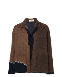 Мужской темно-коричневый пиджак от Maison Flaneur