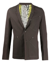 Мужской темно-коричневый пиджак от Rick Owens