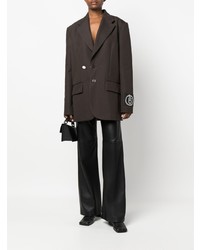 Мужской темно-коричневый пиджак от MM6 MAISON MARGIELA