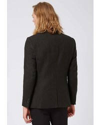 Мужской темно-коричневый пиджак от Topman