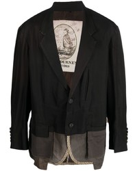 Мужской темно-коричневый пиджак от Ziggy Chen