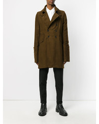 Мужской темно-коричневый плащ от Ann Demeulemeester