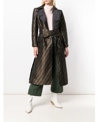 Женский темно-коричневый плащ от Fendi