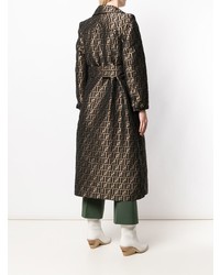 Женский темно-коричневый плащ от Fendi