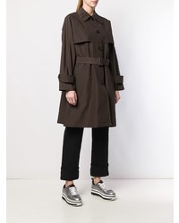 Женский темно-коричневый плащ от Prada